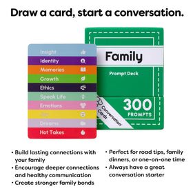 Conversation Cards Family Pack held in hands ready for conversation
