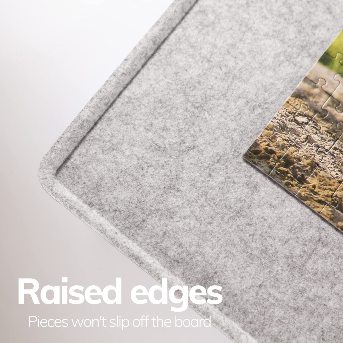 Coobe puzzle board with cover includes a handle for quick opening and tidy storage.