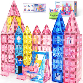 Coodoo Diamond Tiles castle-dolls setup for imaginative play and storytelling