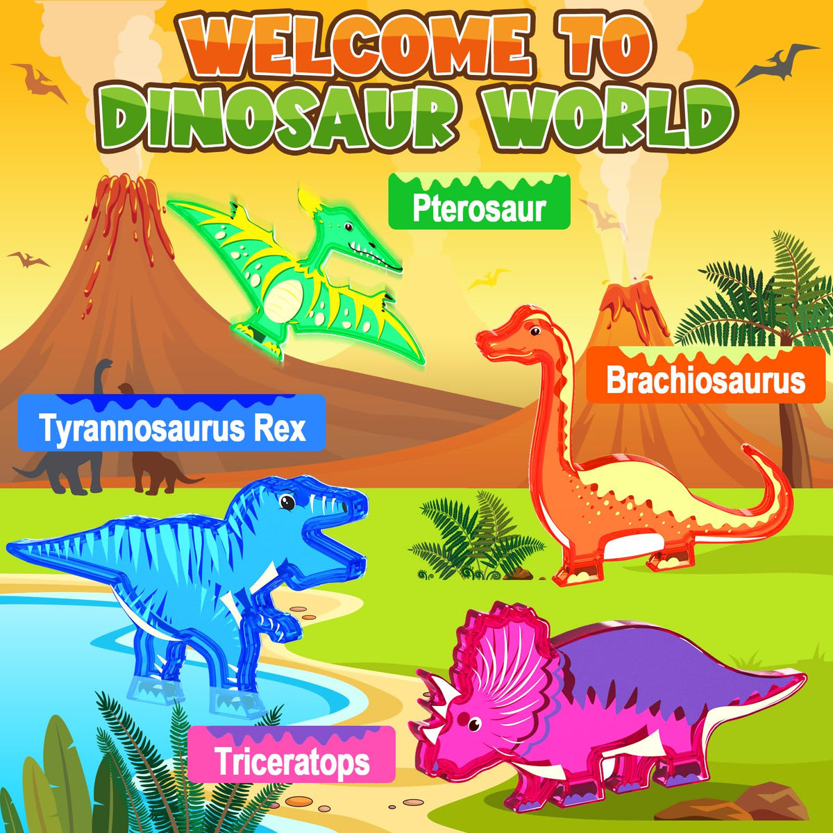Coodoo Compatible with major brands for expandable dinosaur worlds.