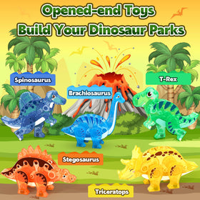Coodoo Dinosaur Tiles showing Stegosaurus for creative construction