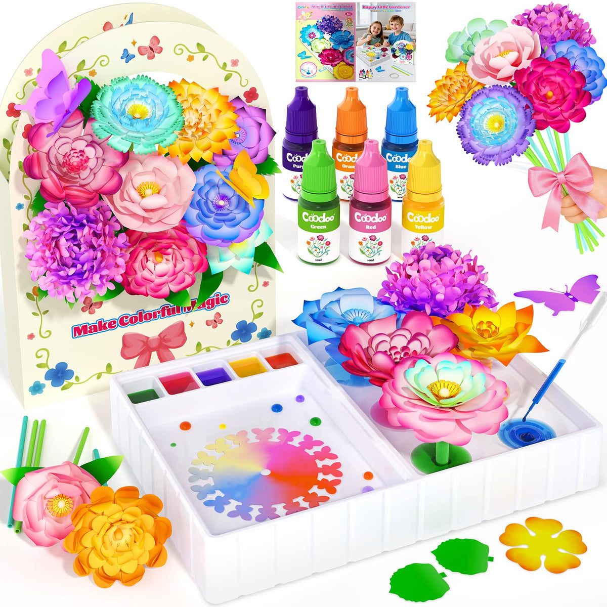 Coodoo DIY flower craft kit bouquet image for kids, sparking creativity and safe learning.