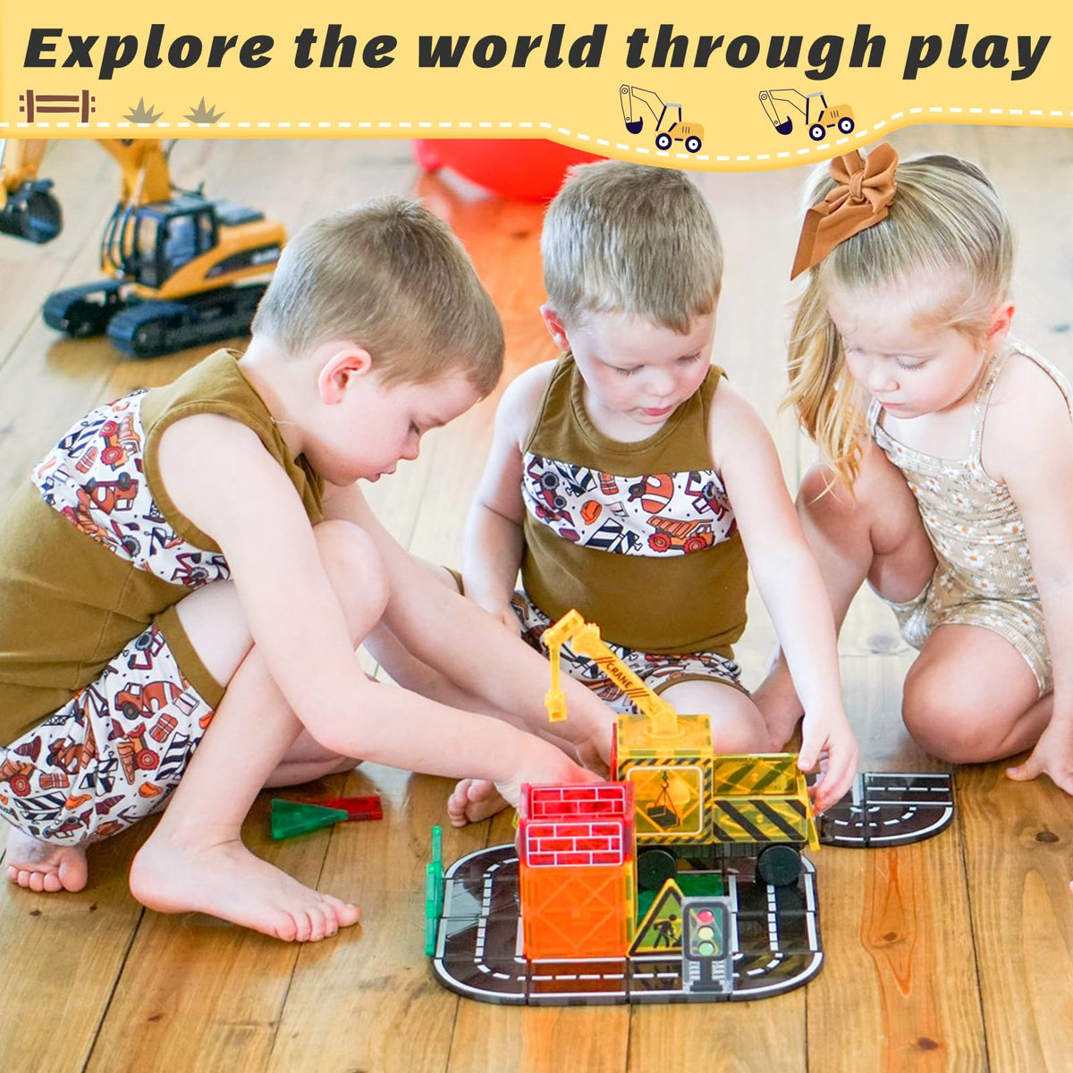 Coodoo educational stem play for road construction and planning
