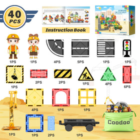 Coodoo gift-ready city construction toy suitable for classrooms and homes