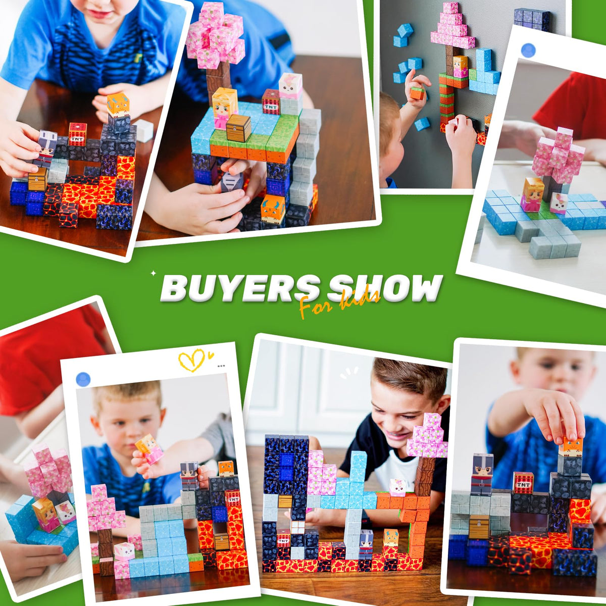 Coodoo Magnetic Blocks manual-guided designs help kids recreate models with confidence