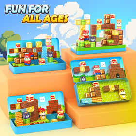 ABS plastic blocks with rounded edges provide safe, durable construction