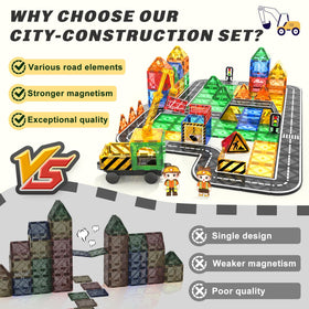 Coodoo magnetic crane telescopes and rotates for lifting road tiles