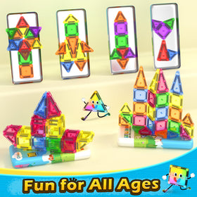 Coodoo magnetic tiles make a thoughtful STEM gift for kids.