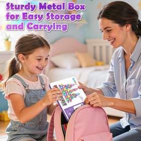 Coodoo mini travel-case metal tin keeps tiles organized and portable.
