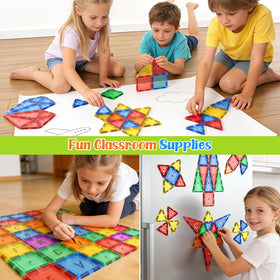 Coodoo magnetic tiles safe and durable ABS plastic for long-lasting use
