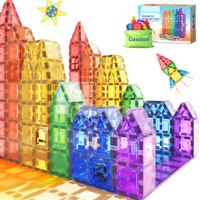 Coodoo magnetic tiles starter pack bag for easy storage and on-the-go building