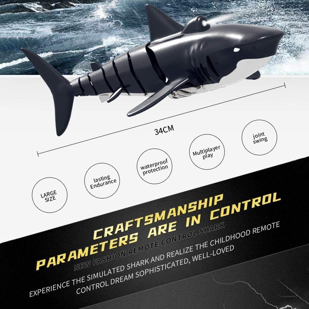 Coodoo Shark Toy setup in bath or pool, ideal gift for kids ages 6+.