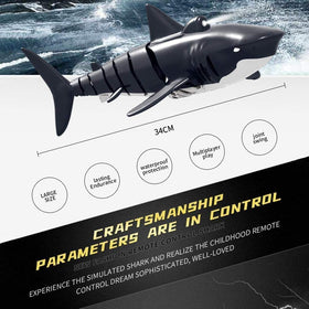 Coodoo Shark Toy setup in bath or pool, ideal gift for kids ages 6+.