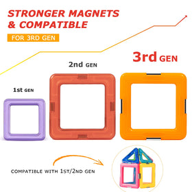 Coodoo tough tiles with stainless steel magnets for safer play