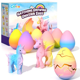 Coodoo Unicorn Hatching Rainbow Eggs six-pack ready for imaginative play and discovery