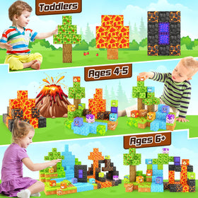 Coodoo volcano dinosaur scene inspires eruptive, open ended play