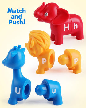 Coogam ABC letters colorful animals aid color sorting and alphabet familiarity