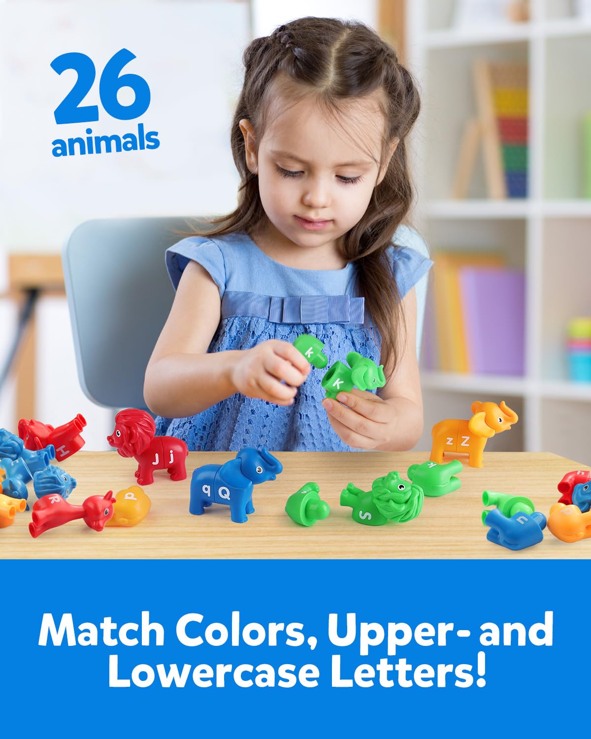 Coogam ABC letters two-sided pieces for early literacy practice