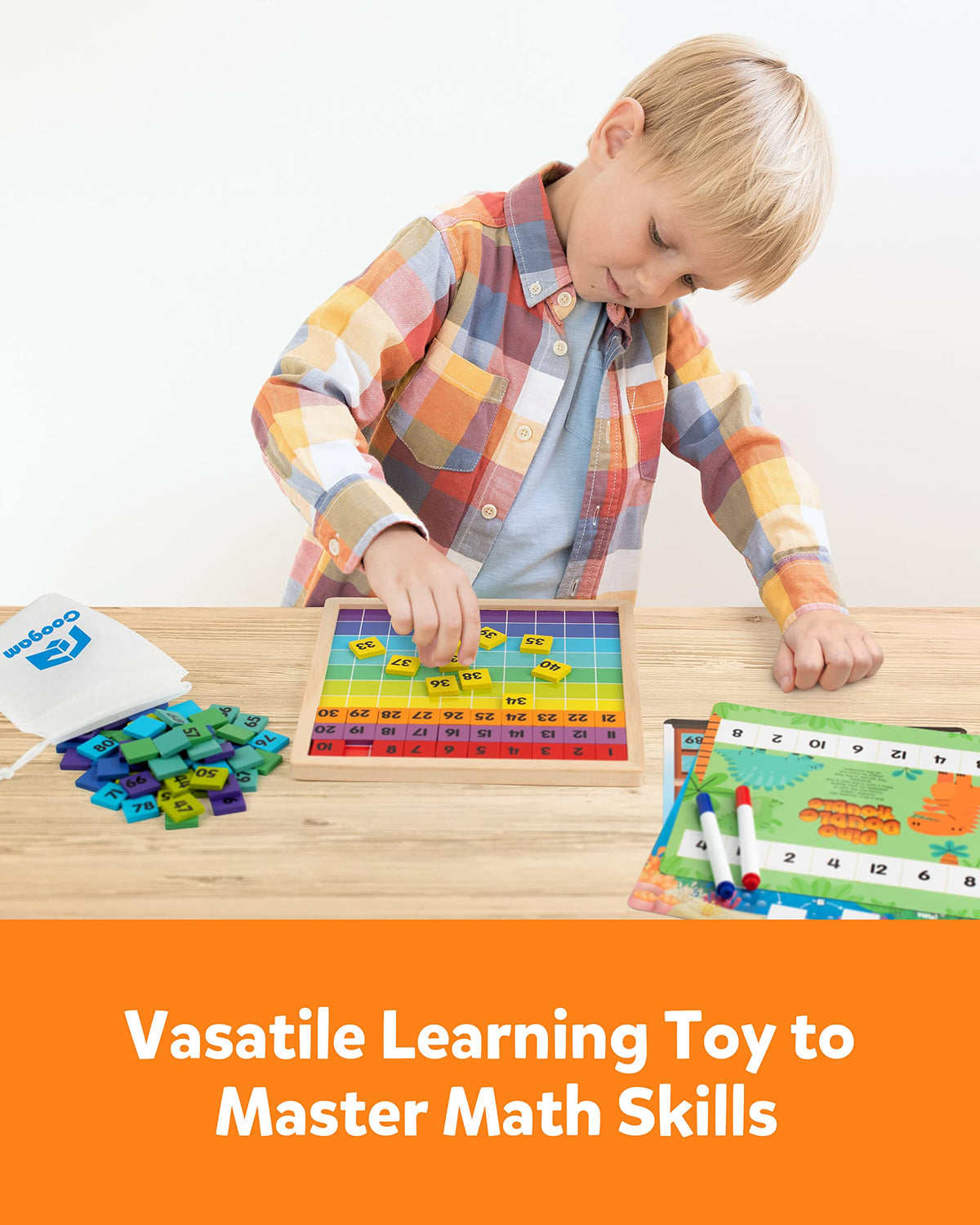 Coogam activity cards offer six engaging counting and sequencing games.