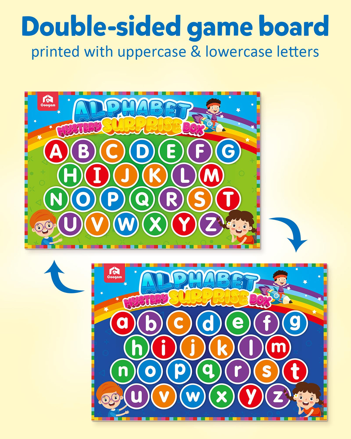 Coogam alphabet-matching-tokens guide sorting and early word-building during play.
