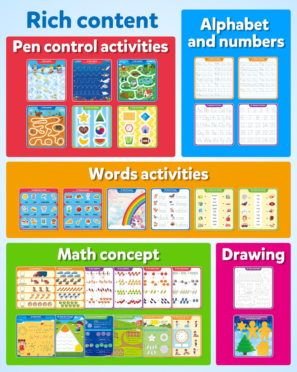 Coogam alphabet-writing pattern cards support early literacy and handwriting control.