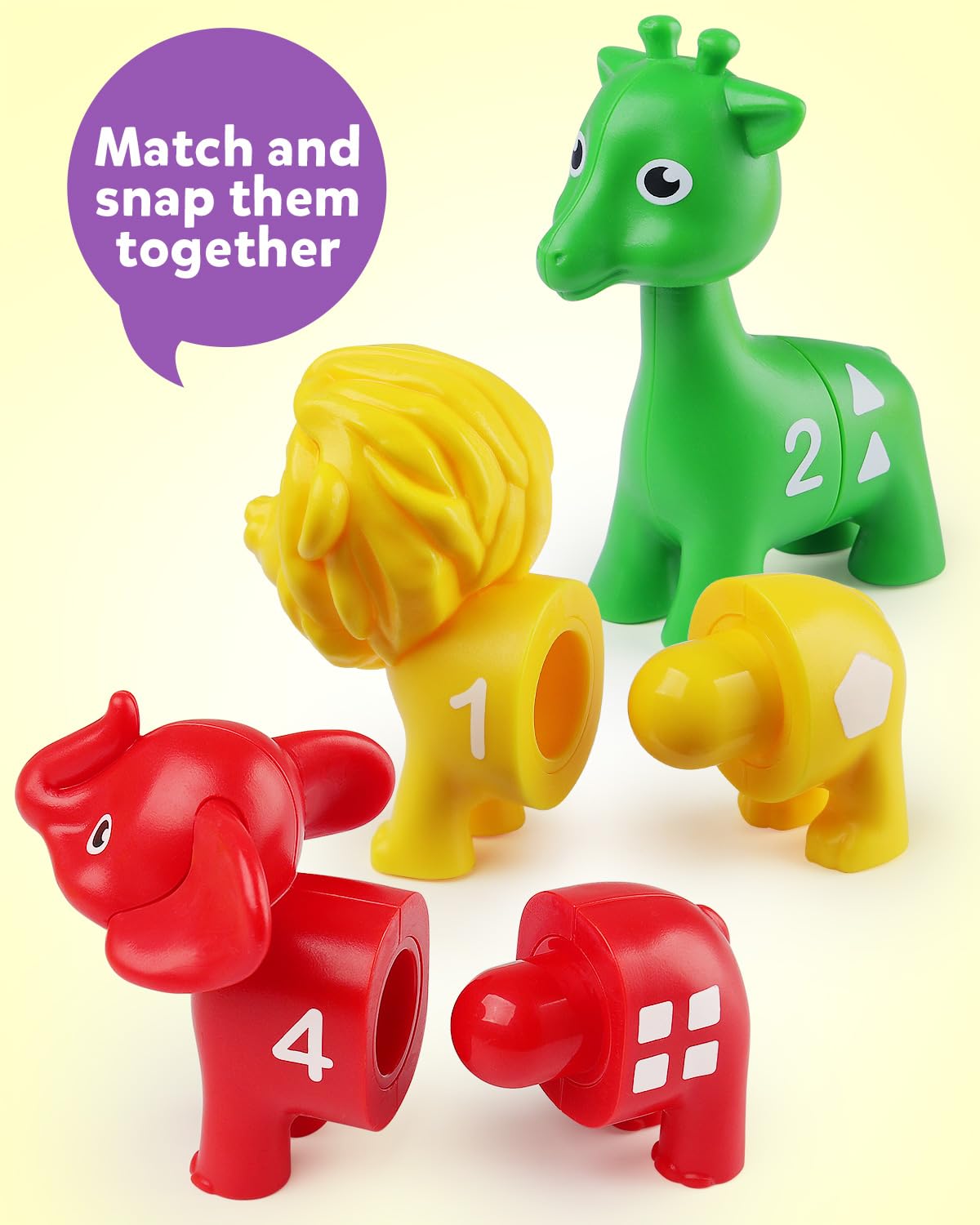 Coogam giraffe number matching visuals support color sorting and number recognition