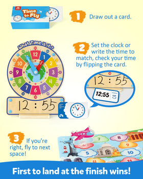Coogam time-learning board game for 2-4 players encourages collaborative learning.