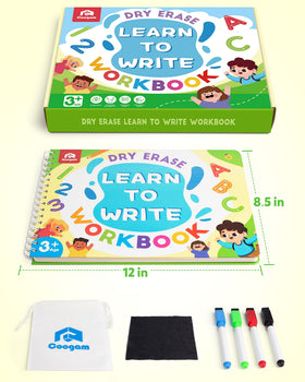 Coogam bright colors and large font aid early reading and writing.