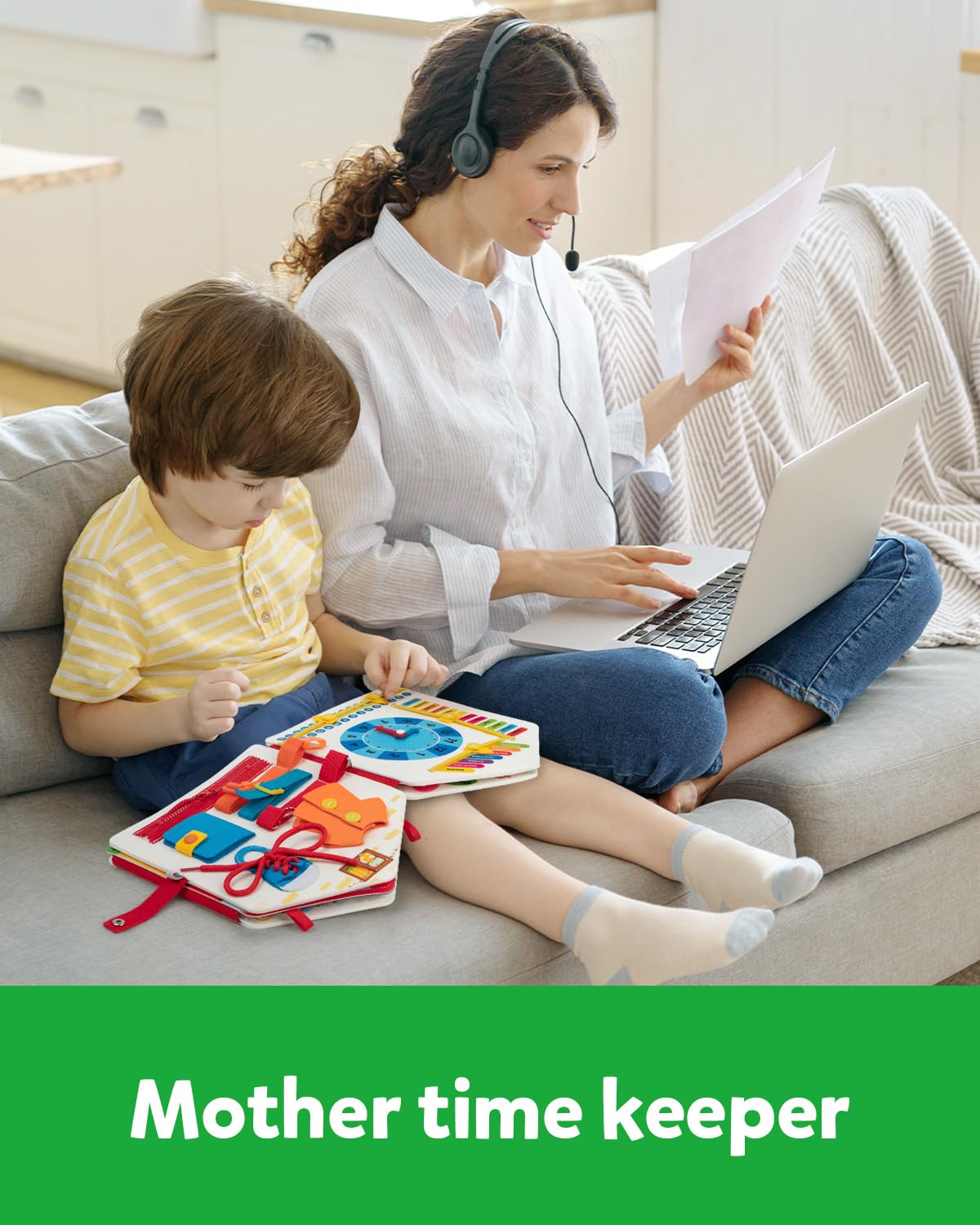 Coogam Busy Book letter page promotes early literacy through tracing and matching