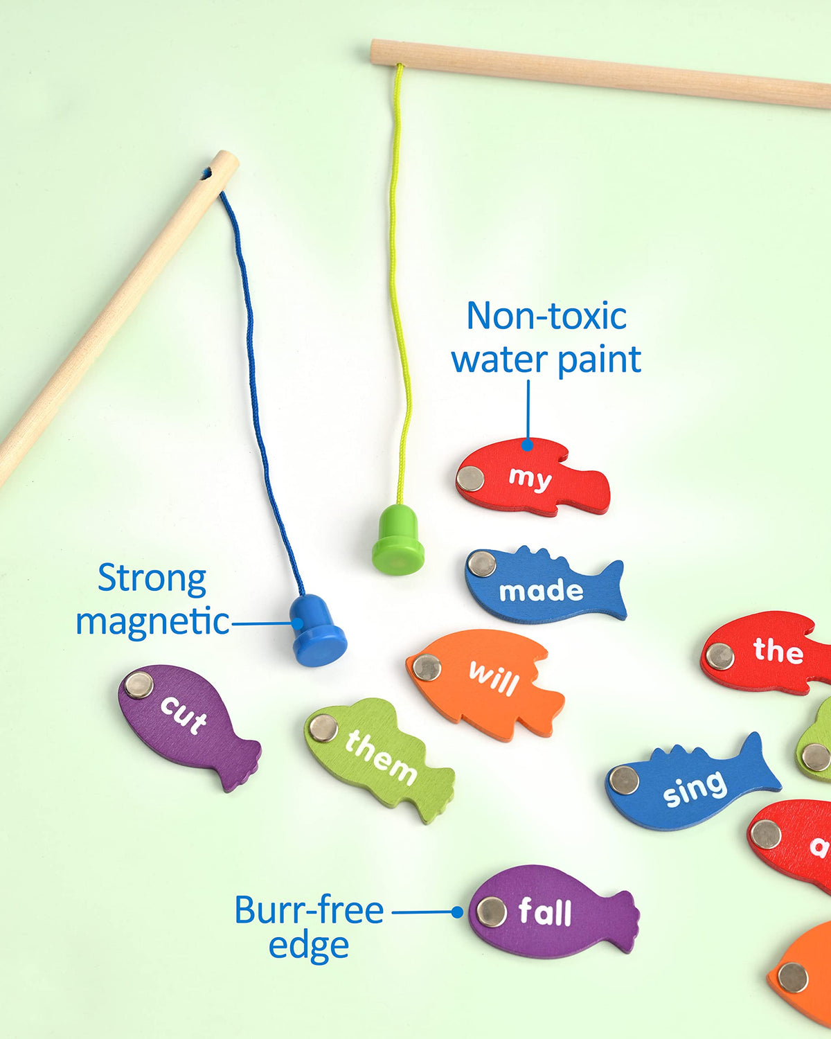 Coogam color-coded fish levels for step-by-step skill progression.