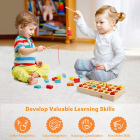 Coogam colored letter fish promote ABC recognition during play.