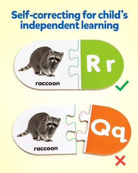 Coogam colorful puzzle cards support hands-on learning and recognition.