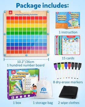 Coogam colorful patterns on cards invite playful counting and color recognition.
