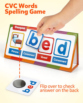Coogam CVC Word Builder flashcards with illustrations for phonics