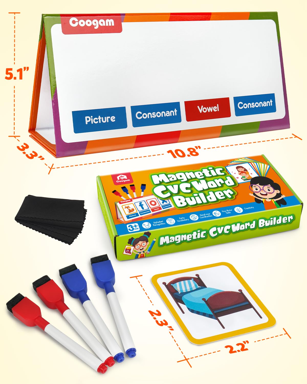 Coogam portable pocket chart for on the go learning and group activities