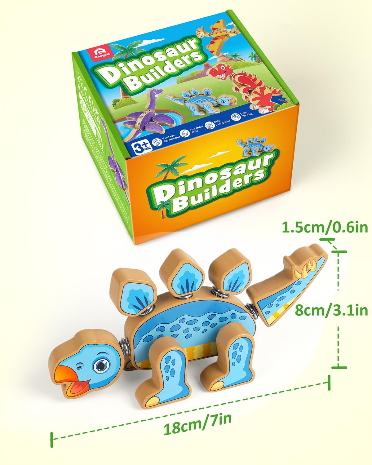 Coogam dinosaur toy as a gift suitable for birthdays and holidays.