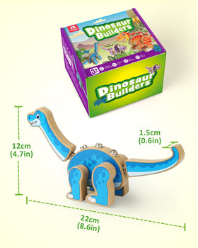 Coogam dinosaurs feature smooth rounded safety wood for worry-free play.