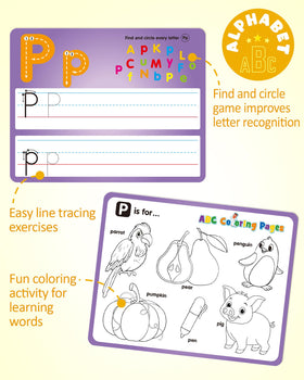 Coogam double-sided flashcards provide writing practice and coloring activity in one portable set