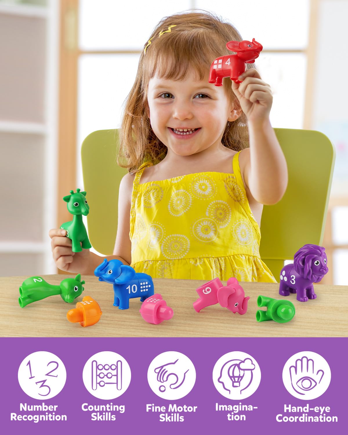 Coogam drawstring bag stores pieces for portable learning on the go