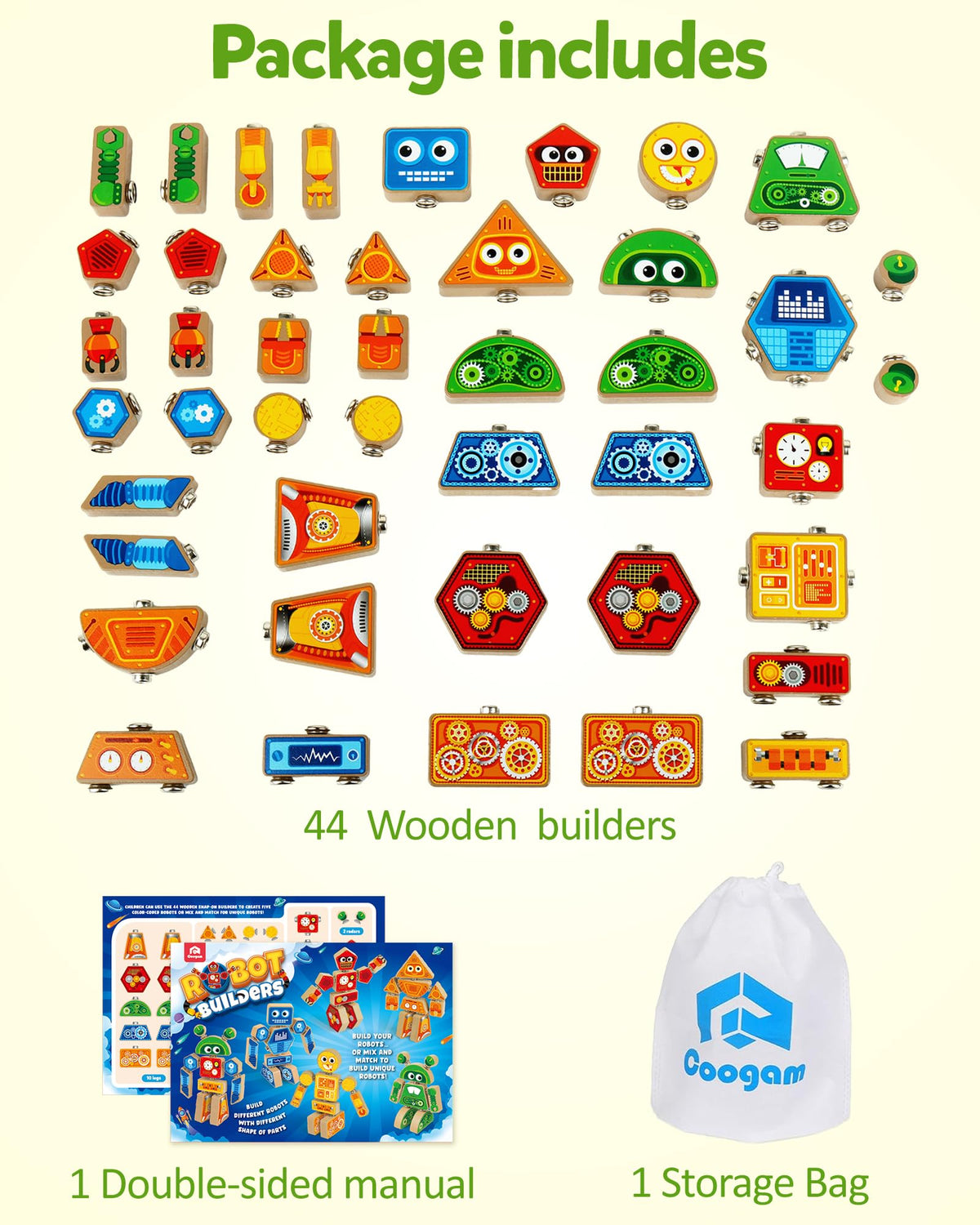 Coogam durable wooden blocks withstand repeated builds for shared family play