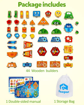Coogam durable wooden blocks withstand repeated builds for shared family play