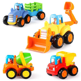 Coogam cement truck toy for tactile play and coordination on hard floors.
