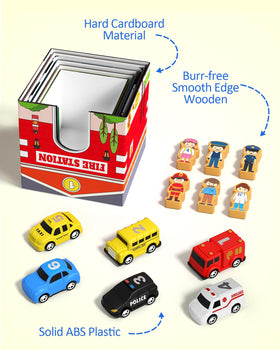 Coogam friction-powered cars offer kinetic play that boosts hand-eye coordination.