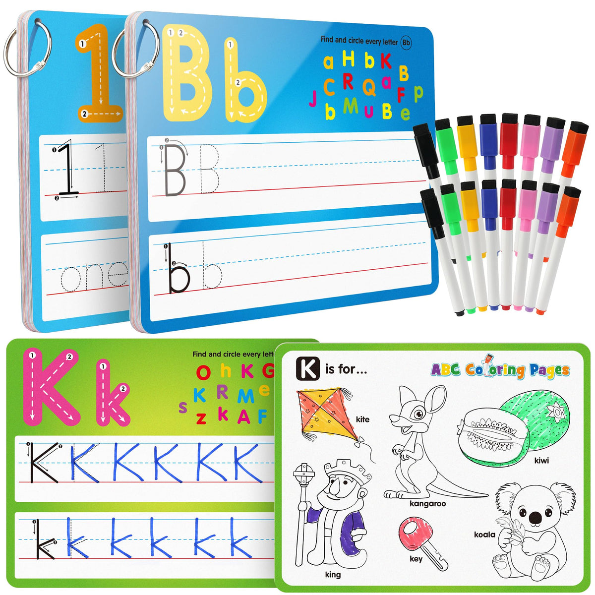 Coogam handwriting cards alphabet help early literacy with guided stroke directions