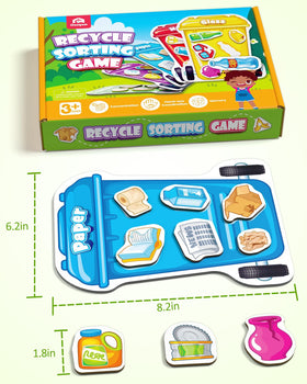 Kids learn environmental awareness through sorting and matching with Coogam toy.