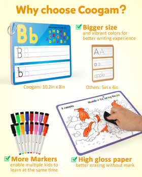 Coogam laminated cards durable and water-resistant for long-lasting classroom or home use