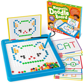 Coogam large magnetic drawing board with pen and beads for expressive play on the go.