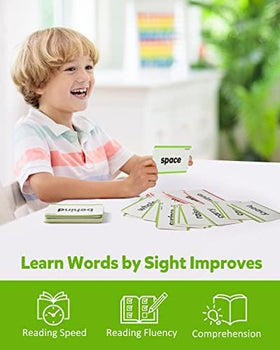 Coogam large-print front words improve readability during early reading sessions.
