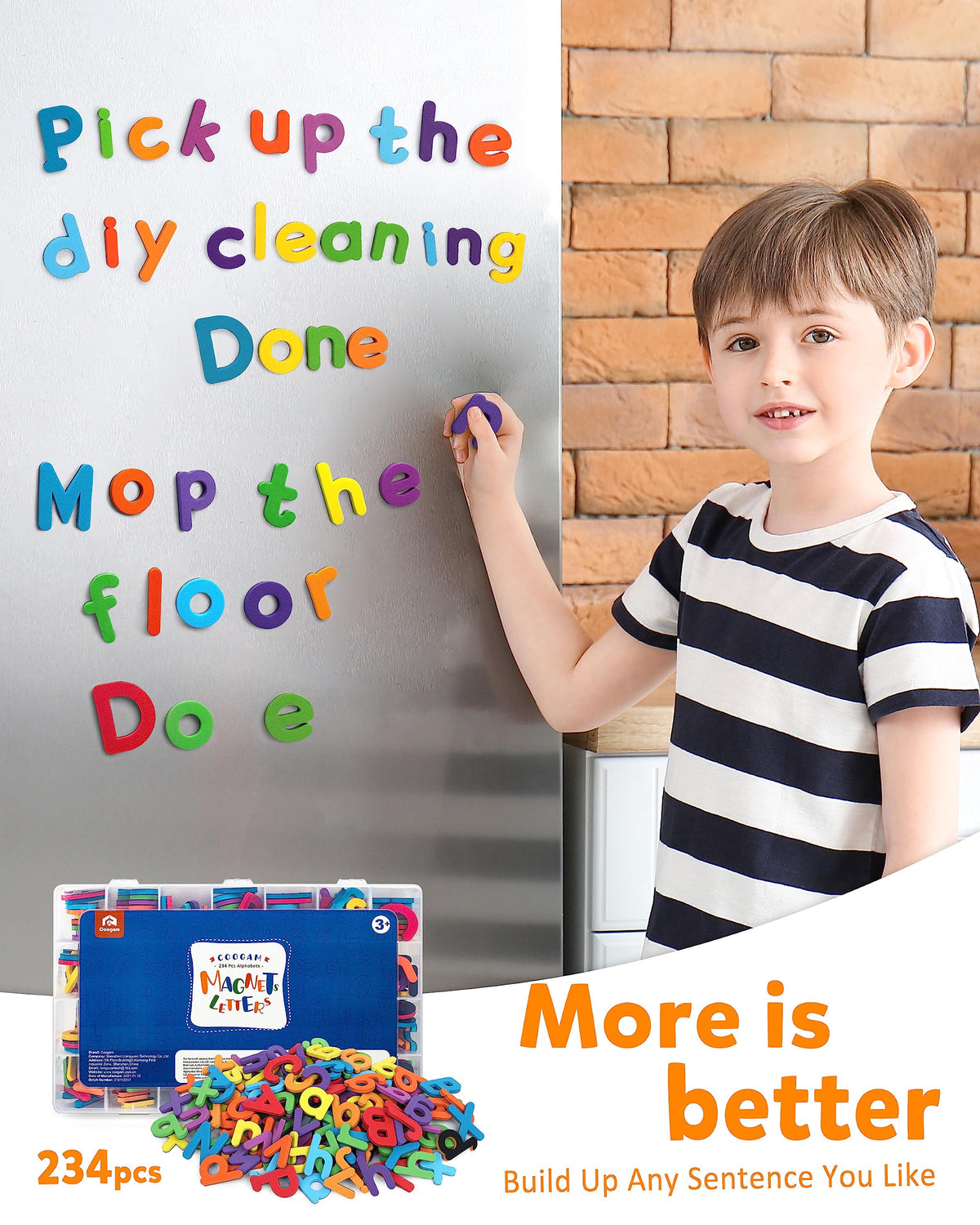 Coogam magnetic board with storage box for organized learning