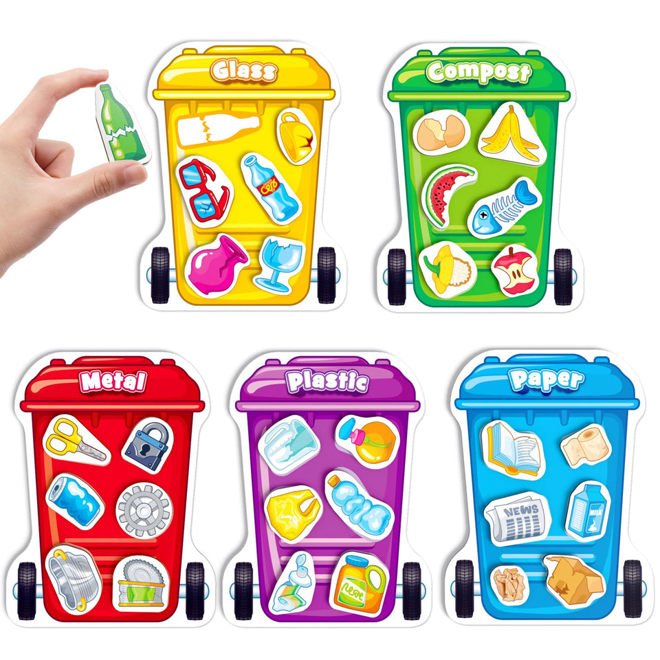Coogam magnetic garbage sorting toy main view promotes hands-on recycling learning.